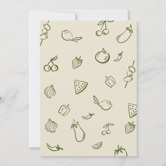 Sage lokaal geteeld Baby shower Kaart (Achterkant)