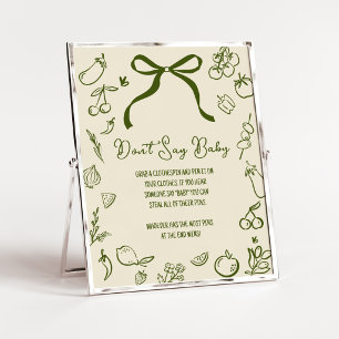 Sage Lokaal Geteelde Shower Don't Say Baby Bord Poster