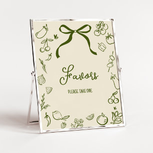 Sage Lokale Baby Shower Favor Teken Poster
