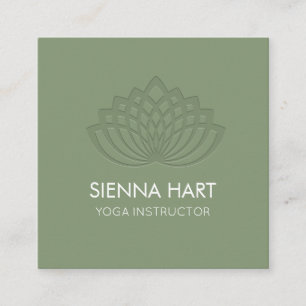 Sage Lotus Yoga Instructeur Vierkante Visitekaartje