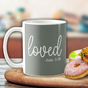 Sage Love Faith Citaat minimalistisch Koffiemok