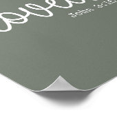 Sage Love Faith Quote minimalistisch Poster (Hoek)