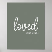Sage Love Faith Quote minimalistisch Poster (Voorkant)
