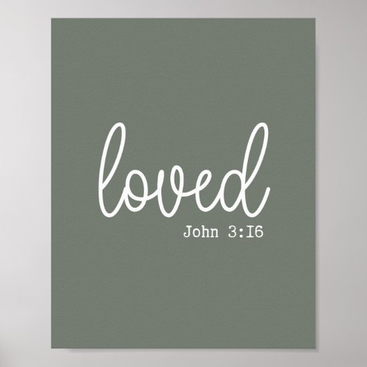 Sage Love Faith Quote minimalistisch Poster (Voorkant)