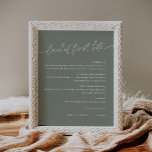 SAGE Love First Bite Dessert Sign Poster<br><div class="desc">Het SAGE-Collectie is vers, modern en perfect voor de bohemen bruiloft of de seksneutrale viering. Het kenmerkt een verbluffend modern manuscriptdoopvont die met een prachtige groene tint wordt geparen, die een blik creëren die zowel schoon als elegant is. Dit collectie is perfect voor koppels die op hun speciale dag een...</div>