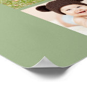 Sage Maandelijkse Foto Baby 1e Verjaardag Poster (Hoek)