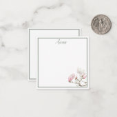 Sage Magnolia Personalized Note Card Notitiekaartje (Voorkant / Achterkant in situ)