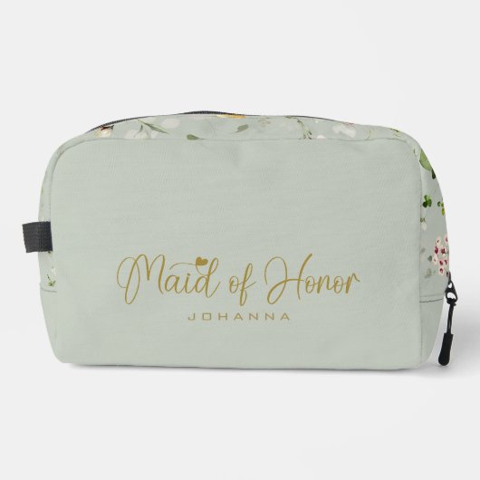 Sage Maid of Honor Script Naam Accessoire Gift Toilettasje (Voorkant)
