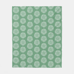 Sage Mandala Fleece Deken