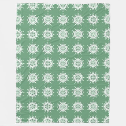 Sage Mandala Fleece Deken (Voorkant)
