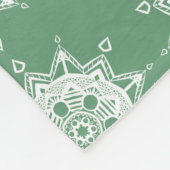 Sage Mandala Fleece Deken (Hoek)