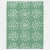 Sage Mandala Fleece Deken (Voorkant)