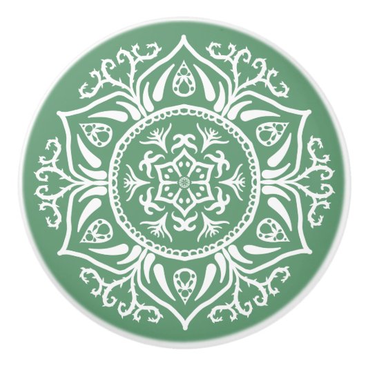 Sage Mandala Keramische Knop (Voorkant)