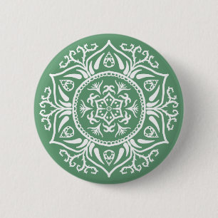 Sage Mandala Ronde Button 5,7 Cm