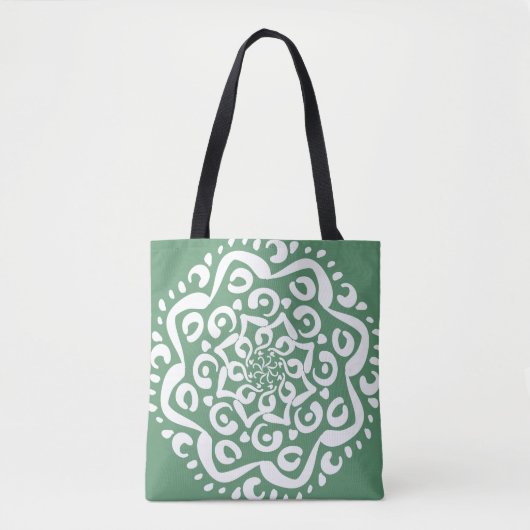 Sage Mandala Tote Bag (Voorkant)