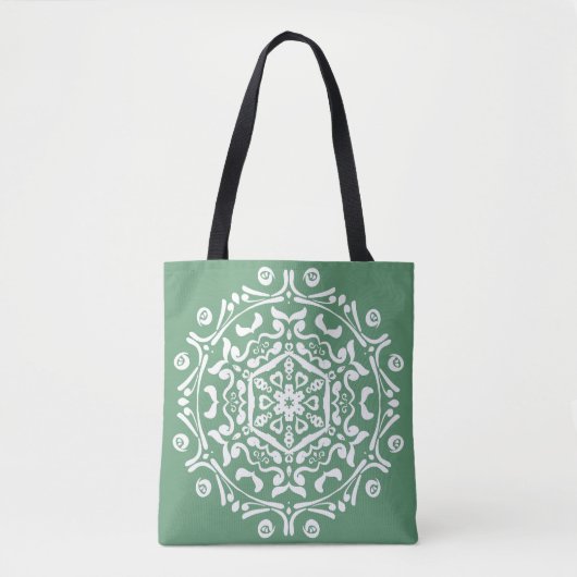 Sage Mandala Tote Bag (Voorkant)