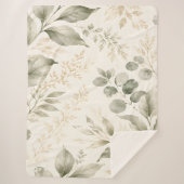 Sage Meadow Botanische sherpa deken (Voorkant)
