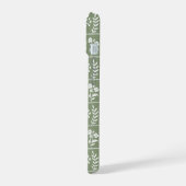 Sage Meadow Green Botanische Bloem Tuin Kunst iPhone 15 Case (Linkerkant)