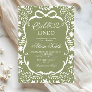 Sage Mexicaanse Baby Shower Cielito Lindo Kaart