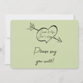 Sage Minimal Calligrafie Bruidsmeisje Voorstel    Kaart (Achterkant)