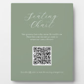 Sage Minimal Grafiekteken met QR-Codeplaque Fotoplaat (Voorkant)