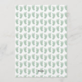 Sage Minimal Little Footsteps Baby Shower Kaart (Achterkant)