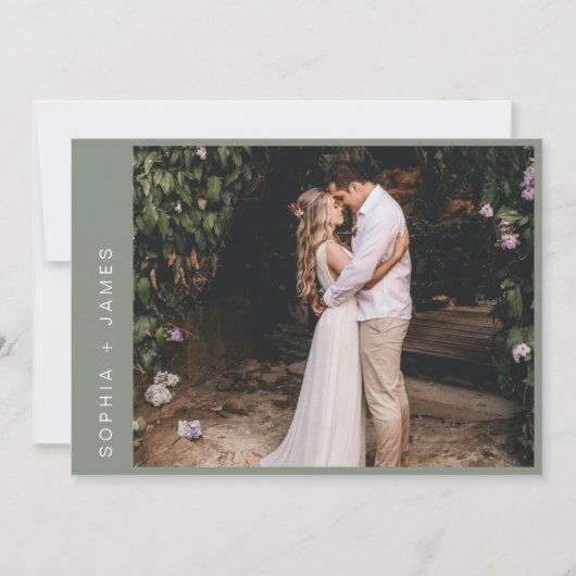 SAGE Minimale aankondiging van het Elopement Weddi (Voorkant)