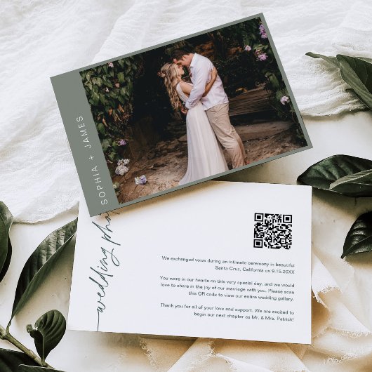 SAGE Minimale aankondiging van het Elopement Weddi