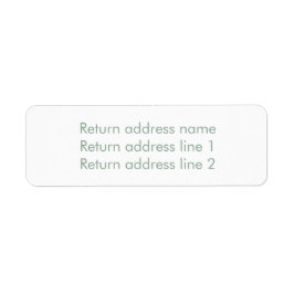 Sage Minimalist Modern Christmas Return Address Etiket