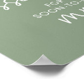 Sage Minimalist Script Hoeveel Kussen Spel Poster (Hoek)