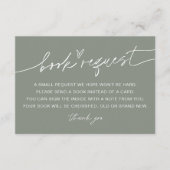 SAGE minimalistisch Baby Book Request Insert Informatiekaartje (Voorkant)
