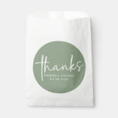Sage Minimalistisch Script Vrijgezellenfeest Bedankzakje (Voorkant)