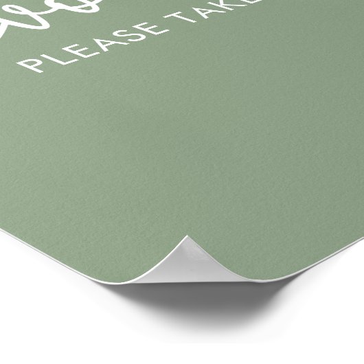 Sage minimalistisch script Vrijgezellenfeest gunst Poster (Hoek)