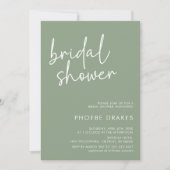 Sage Minimalistisch Script Vrijgezellenfeest Kaart (Voorkant)