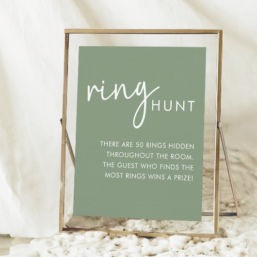 Sage Minimalistisch Script Vrijgezellenfeest Ring Poster