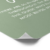 Sage Minimalistisch Script Vrijgezellenfeest Ring Poster (Hoek)