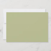 Sage Minimalistische Decoratie Drie Foto Afstudere Kaart (Achterkant)