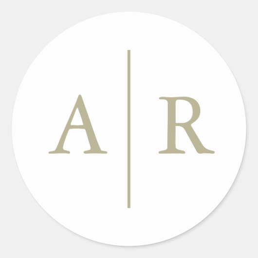 Sage-minimalistische elegensegels, ronde sticker (Voorkant)