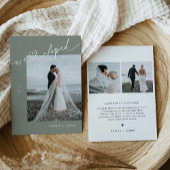 SAGE Minimalistische Elopement Aankondiging voor H