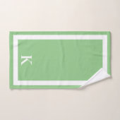 Sage Minimalistische Gegemonogrammeerde Luxe Spa Bad Handdoek (Handdoek)