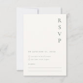 Sage-minimalistische RSVP-kaart RSVP Kaartje (Voorkant)