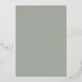 Sage Minimalistische Script Bruidsdouche Roze Goud Folie Uitnodiging (Achterkant)