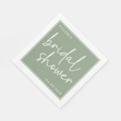 Sage Minimalistische Script Bruidsmeisjeduif Servet (Hoek)