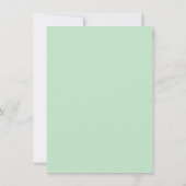Sage Mint Groene Bruiloft Uitnodiging Klasse (Achterkant)