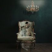 Sage Mint Romance, Elegant Portret Bloesem Bloesem Tissuepapier