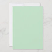 Sage Mint & Witte Bruiloft Uitnodiging Chic (Achterkant)