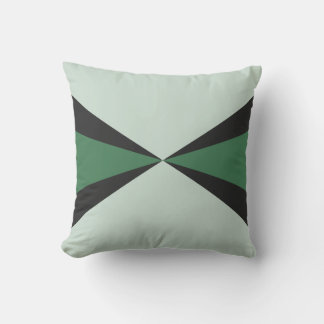 Sage Mint Zwarte Bos Groen Retro Steruitbarsting Kussen