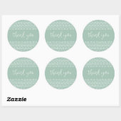 Sage Modern Boho Bedankt Ronde Sticker (Vel)