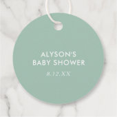 Sage Modern Boho Dank je wel Bedankjes Labels (Achterkant)
