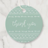 Sage Modern Boho Dank je wel Bedankjes Labels (Voorkant)